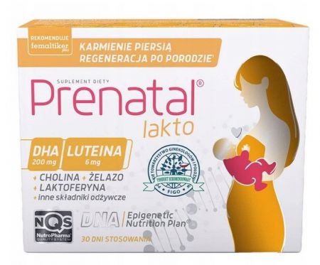 Prenatal Lakto, 30 kapsułek twardych + 30 kapsułek miękkich