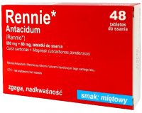 Rennie Antacidum, zgaga, nadwkwaśność, import Pharmapoint, 24 tabl.