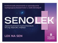 Senolek 50 mg, na bezsenność, 8 kapsułek
