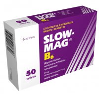 Slow-Mag B6, 64 mg + 5 mg, 50 tabletek dojelitowych